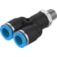 Festo NPQE-Y-R18-Q8-P10 Push-in Y-fitting 