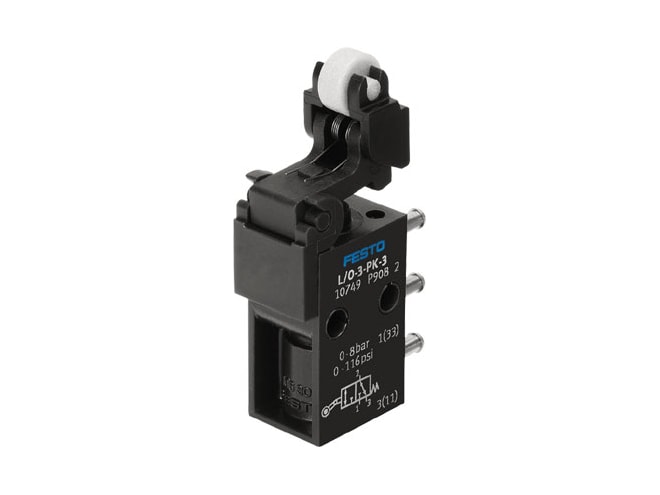 Festo L/O-3-PK-3 Toggle Lever Valve With Idle Return