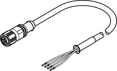 Festo 571907 / NEBM-M12G4-RS-15-N-LE4 Motor Cable