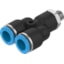 Festo NPQE-Y-R18-Q10-P10 Push-in Y-fitting 