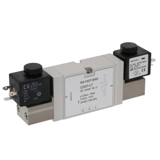 Aventics CD07-LT-3/2-NC-DO-110VDC-WMO-I-FLG-RAIL Electric and Pneumatic Actuated Directional Valve