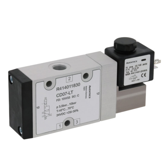 Aventics CD07-LT-3/2-NC-SR-110VDC-WMO-E-G014-RAIL Electric and Pneumatic Actuated Directional Valve