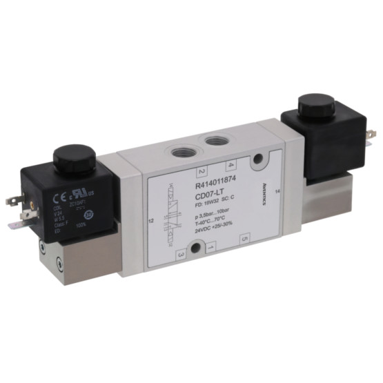 Aventics CD07-LT-5/2-NC-DO-110VDC-WMO-I-G014-RAIL Electric and Pneumatic Actuated Directional Valve