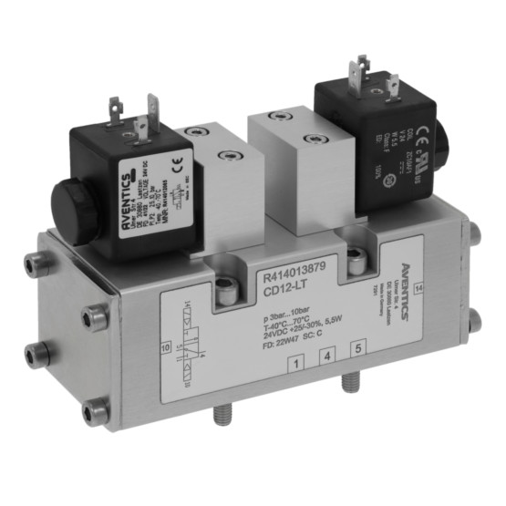 Aventics CD12-LT-3/2-NC-DO-110VDC-E-FLG-RAIL Electric and Pneumatic Actuated Directional Valve