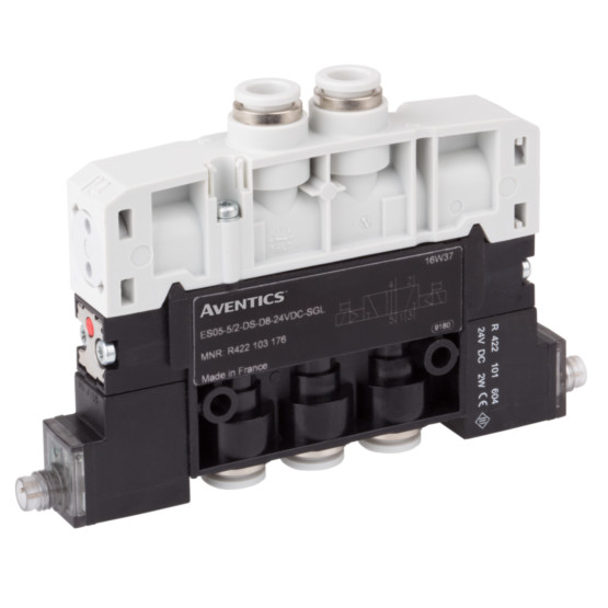 Aventics ES05-2X3/2OO-D3/8-24VDC-SGL-M8 Electric and Pneumatic Actuated Directional Valve