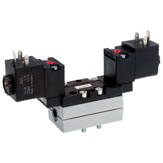 Aventics V581-5/3CC-230AC-I1-2CNO-LBX-AA-X-C-T0 Electric and Pneumatic Actuated Directional Valve