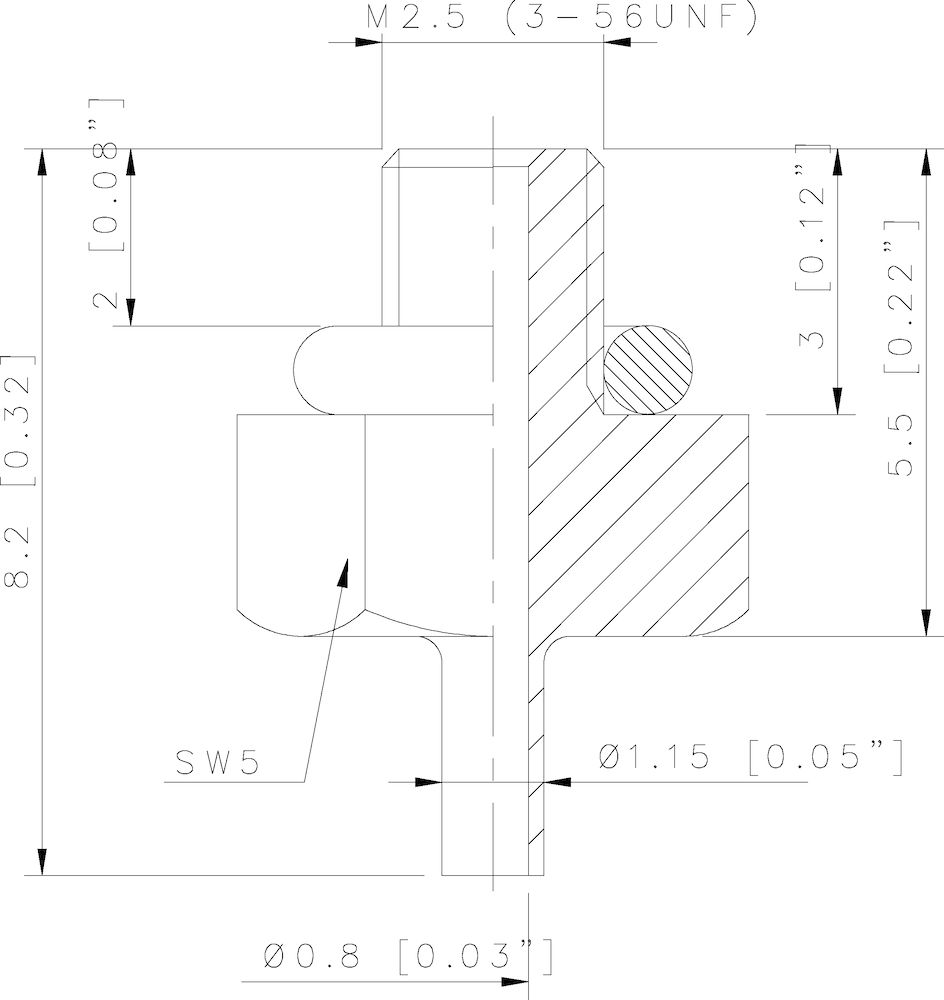 Piab Fitting M2.5 male