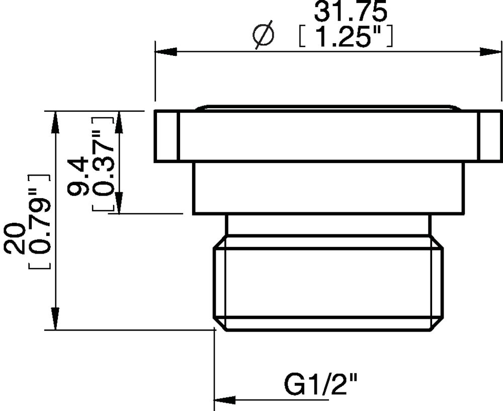 Piab T-slot adapter G1/2 male
