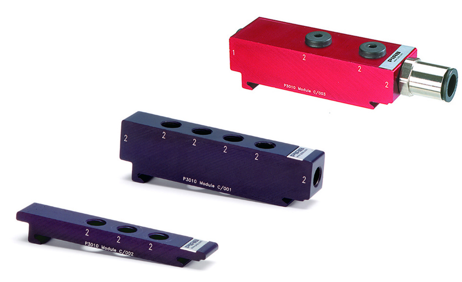 Piab Connection module P3010, conn. G3/8 or push-in 12 mm and 2 x 1/8 NPSF