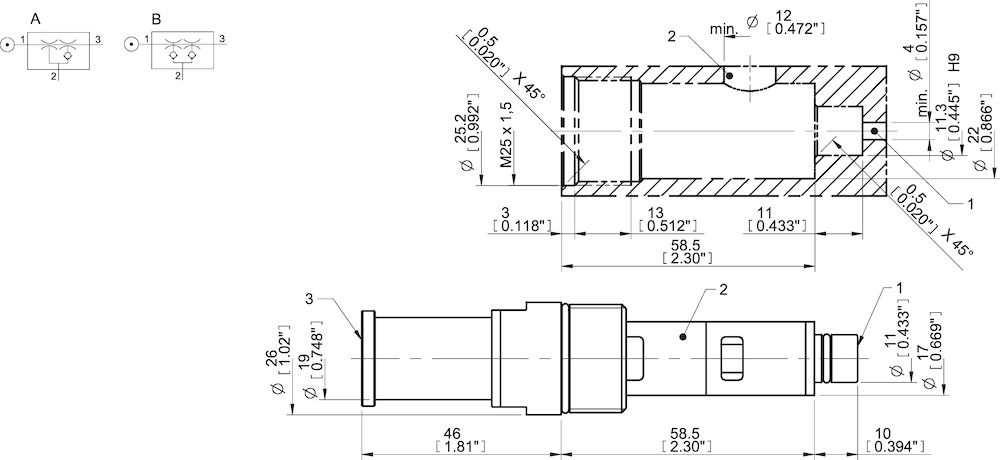 Piab COAX® cartridge MIDI Pi48-2, holding cap, extra non-return valve