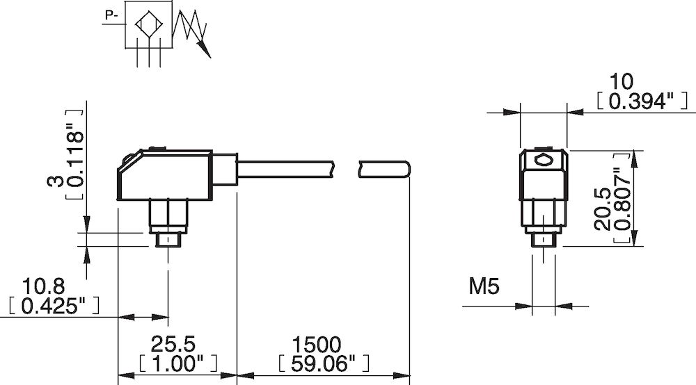 Piab Vacuum switch PNP M5