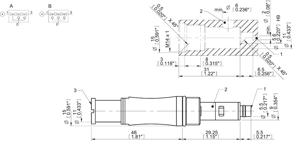Piab COAX® cartridge MINI Si08-3, holding cap, extra non-return valve