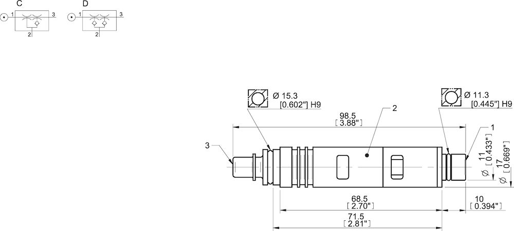 Piab COAX® cartridge MIDI Xi40-2, extra non-return valve