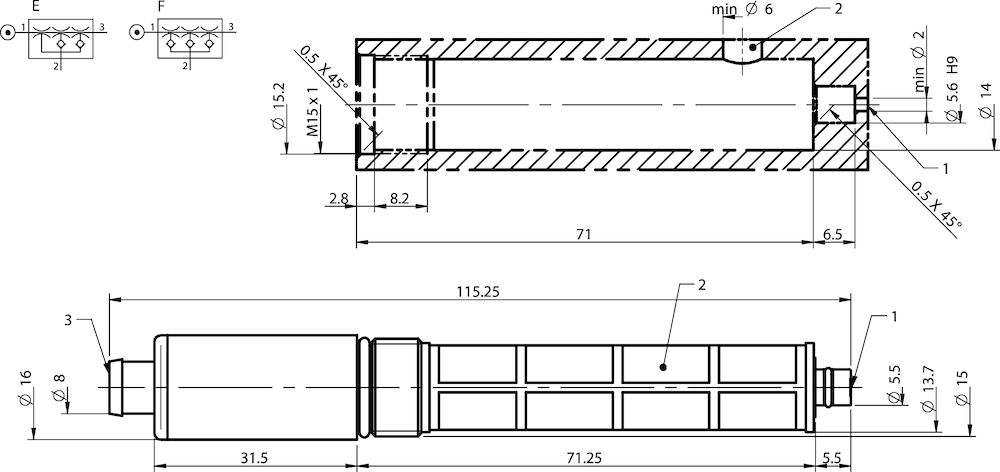 Piab COAX® cartridge MINI Xi10-3, holding cap silencer, vacuum filter
