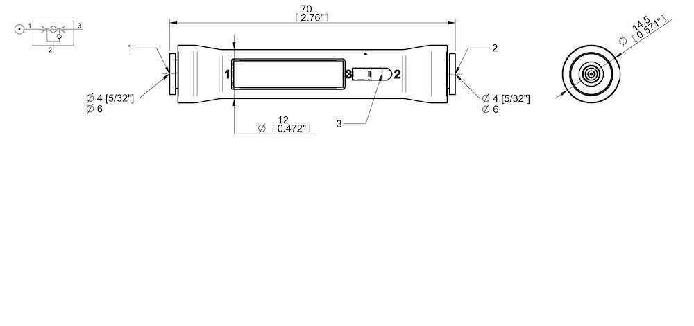 Piab piINLINE® vacuum generator MICRO Bi, 4-4 mm