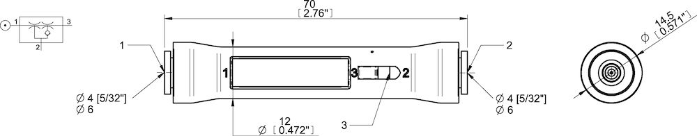 Piab piINLINE® vacuum generator MICRO Xi, 6-6 mm