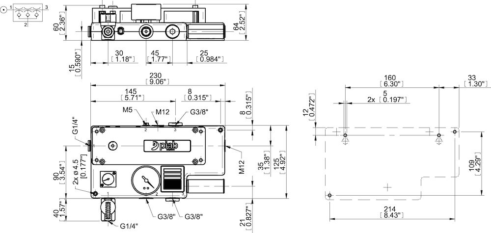Piab Lab Vac LVH40K6, EPDM sealings, Kalrez flap valves