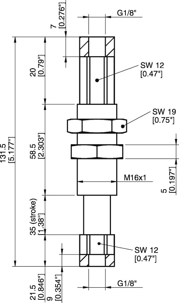 Piab Level compensator LC16-F1835, G1/8 female, stroke 35