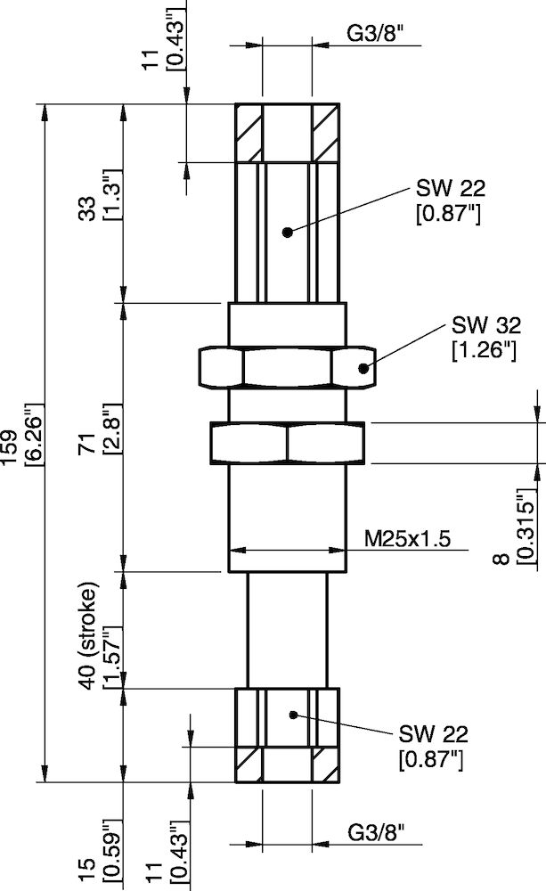 Piab Level compensator LC25-F3840, G3/8 female, stroke 40