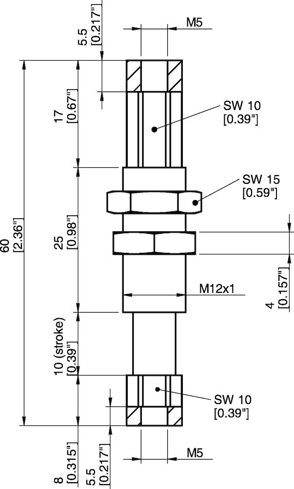 Piab Level compensator LC12-F0510, M5 female, stroke 10