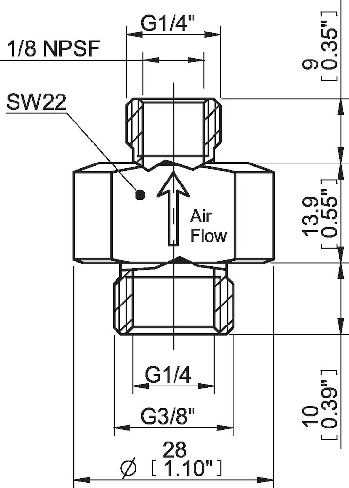 Piab piSAVE® restrict multiple port fitting 0.7