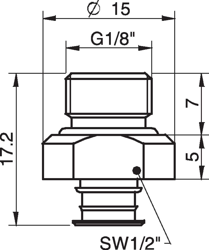 Piab 02AC / 3250088 Fitting 1/8" NPT male, with mesh filter