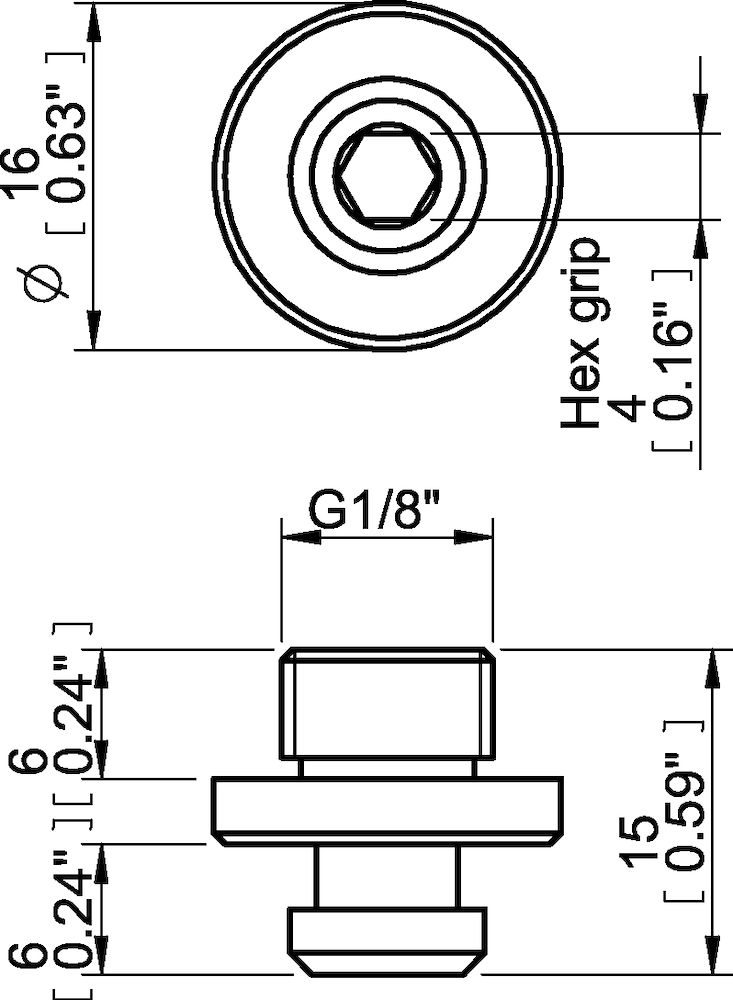 Piab Fitting U20-2P 1/8 male
