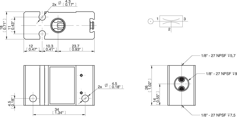 Piab Value Line® VL206 vacuum generator 1/8