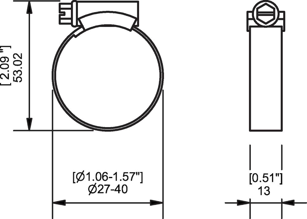 Piab Hose clamp  D= 27-40