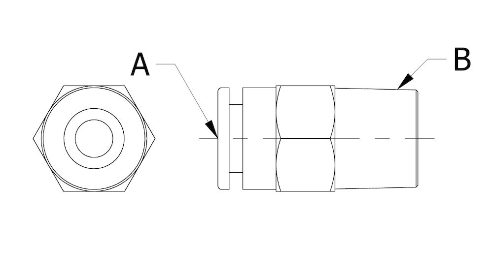 Piab H08-02S Male Connector