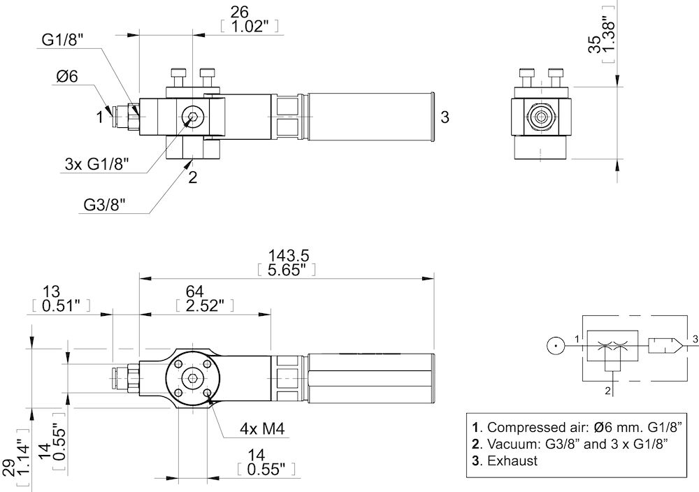 Piab VGS4005, SX42  Ø 6 mm