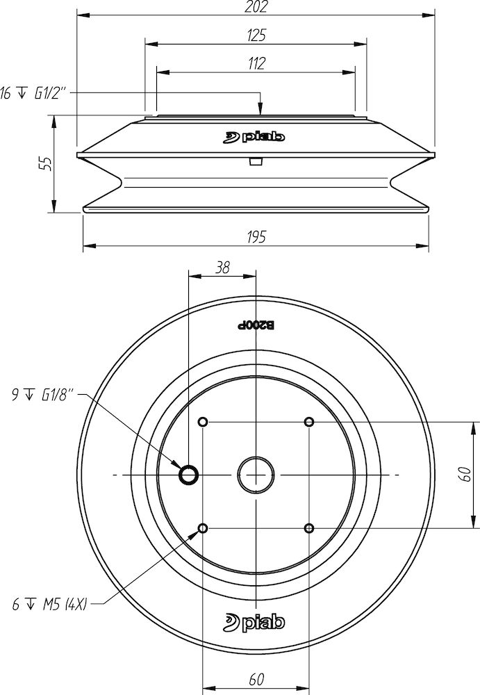 Piab 02.41.406 Suction cups and soft grippers