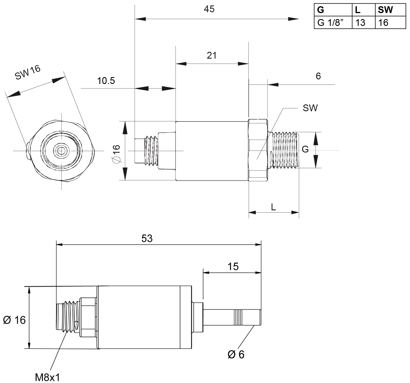 Piab Vacuum sensor F09-T-K, analog, Ø6
