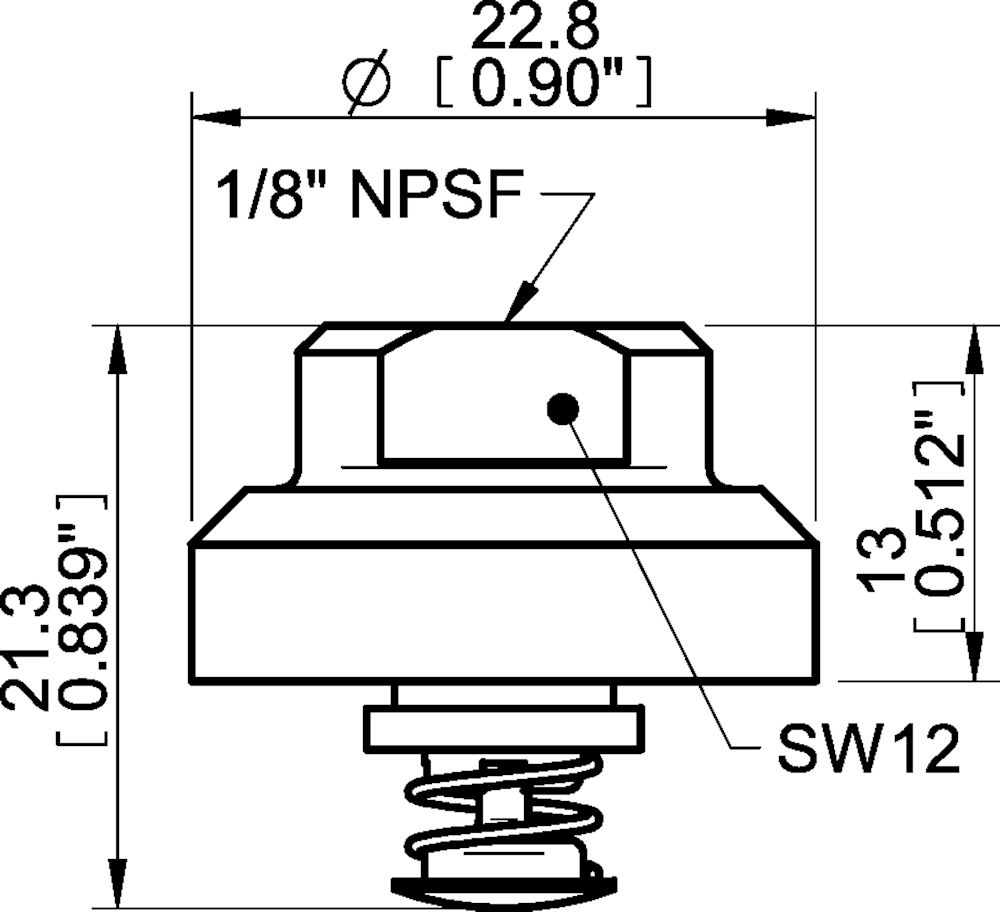 Piab Fitting 1/8 NPSF female, 30–40, with cone valve