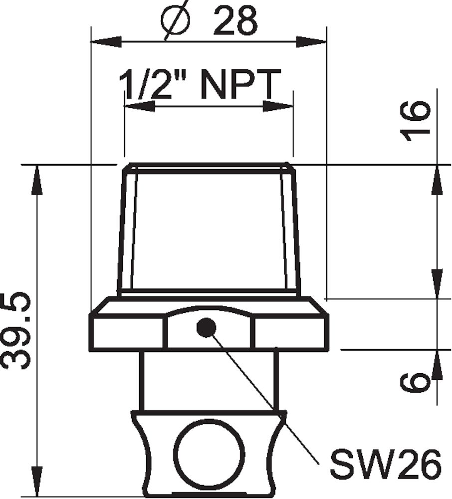 Piab Fitting 1/2 NPT male, bag