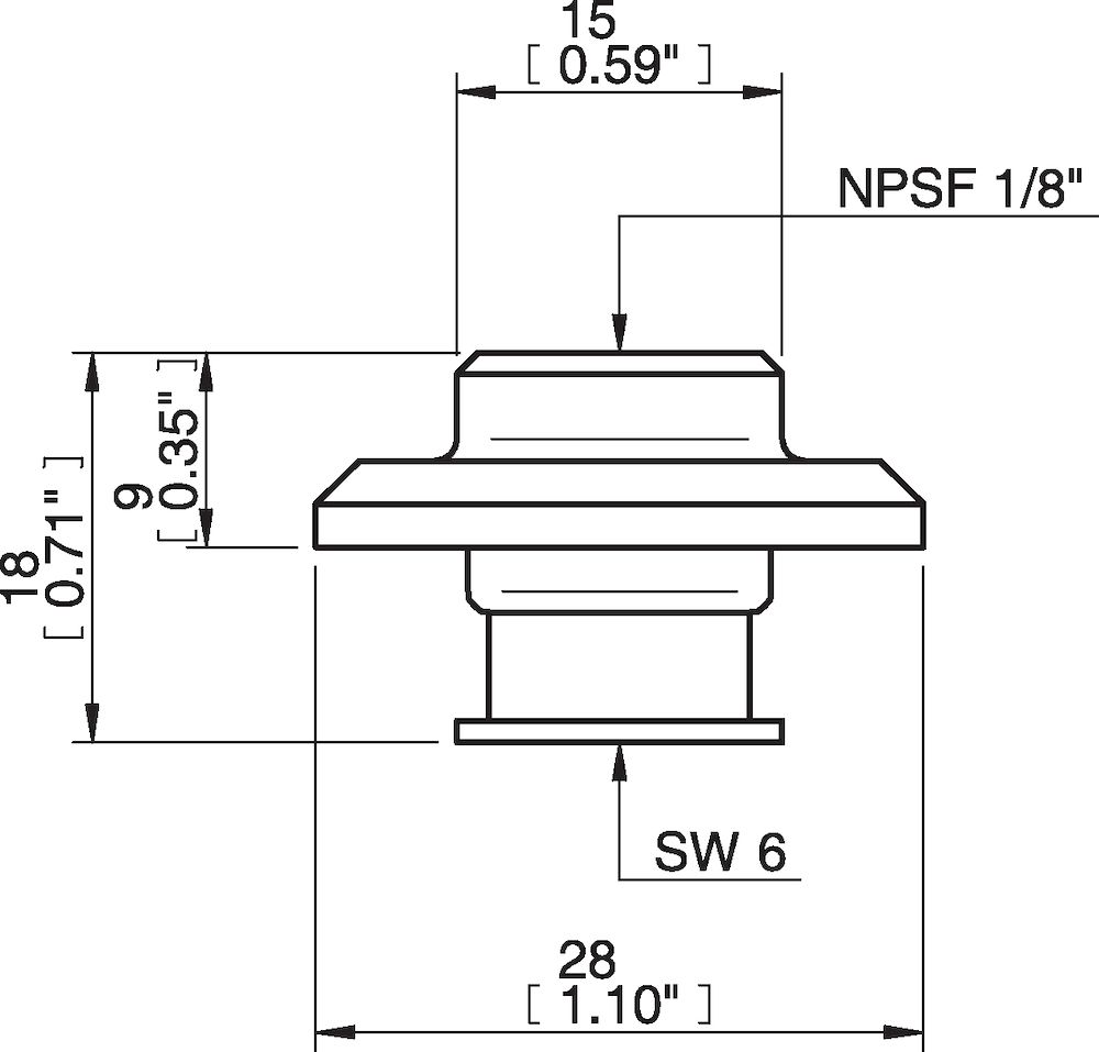 Piab Fitting 1/8 NPSF female, 50, PA