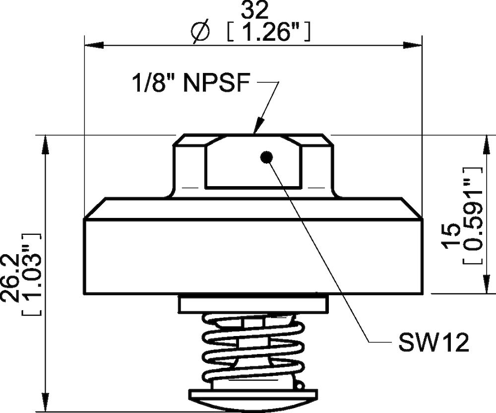 Piab Fitting 1/8 NPSF female, 50, with cone valve