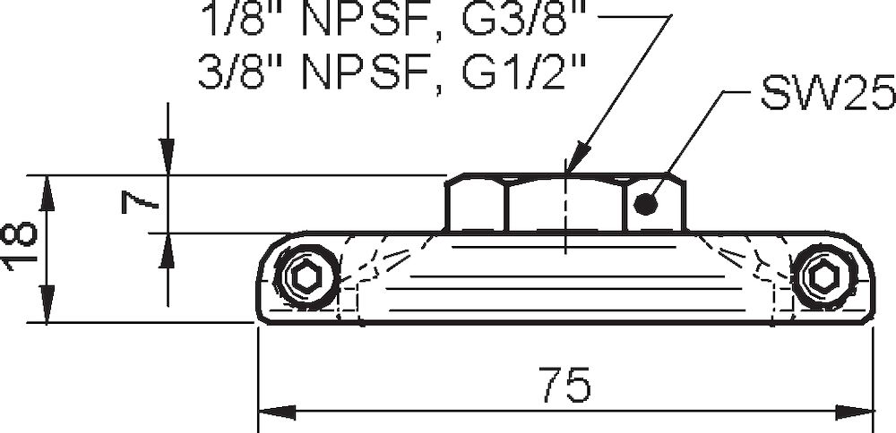 Piab Fitting 75, G1/2 female, with cone valve