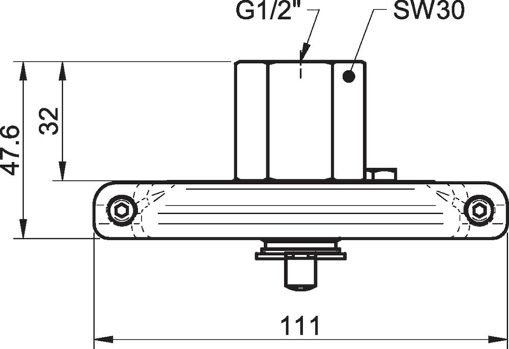 Piab Fitting 110, G1/2 female, with cone valve