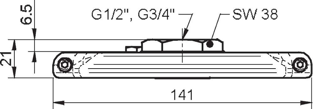 Piab Fitting 150, G1/2 female, with mesh filter