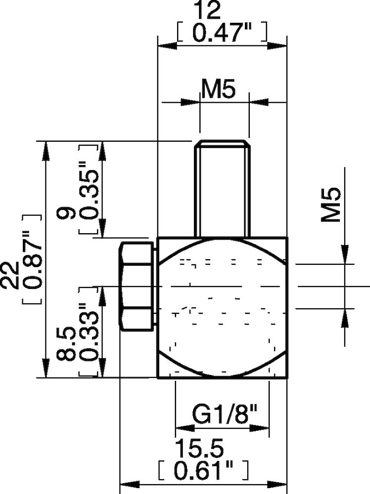 Piab Angle adapter G1/8 5/1610–32 UNF