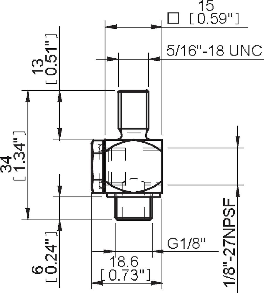 Piab Angle adapter G1/8 5/16–18 UNC
