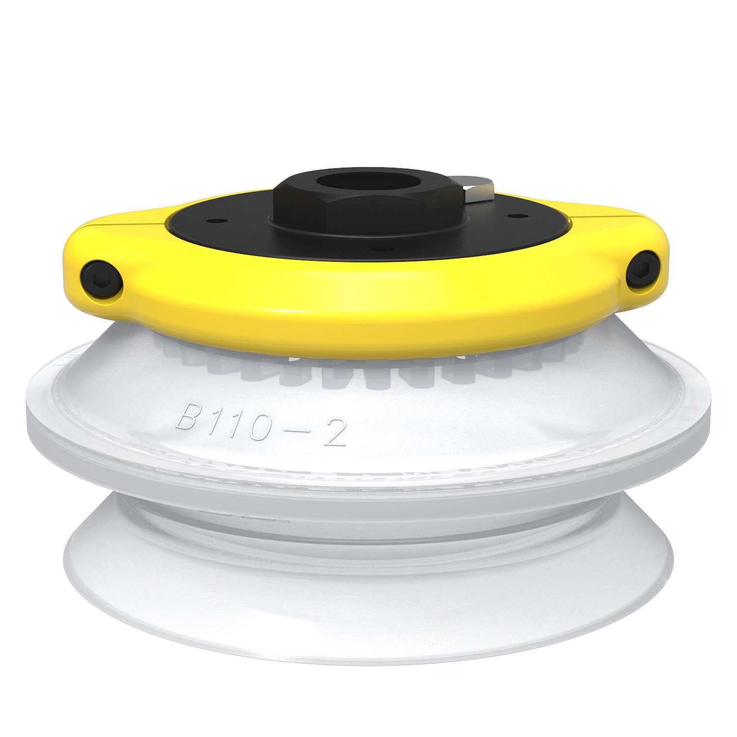 Piab Suction cup B110-2 Silicone FCM, G1/2 female, clamp ring with mesh filter