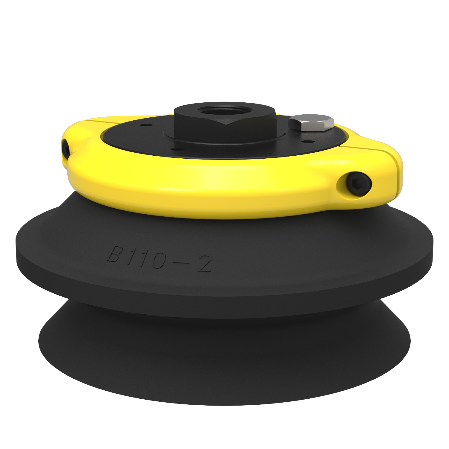 Piab Suction cup B110-2 Nitrile-PVC, 3/8 NPSF female, clamp ring with mesh filter