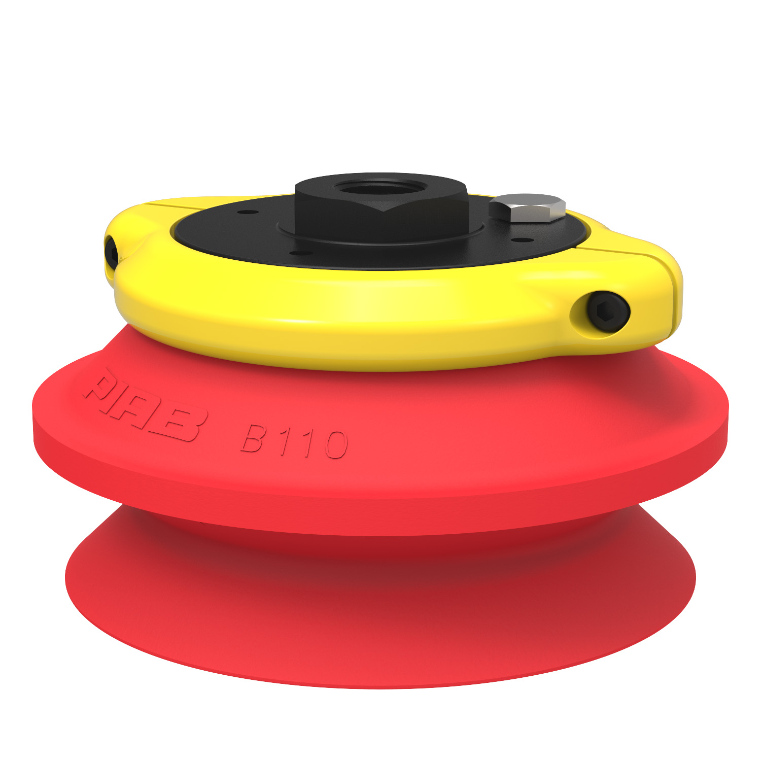 Piab Suction cup B110 Silicone, 3/8 NPSF female, clamp ring with mesh filter