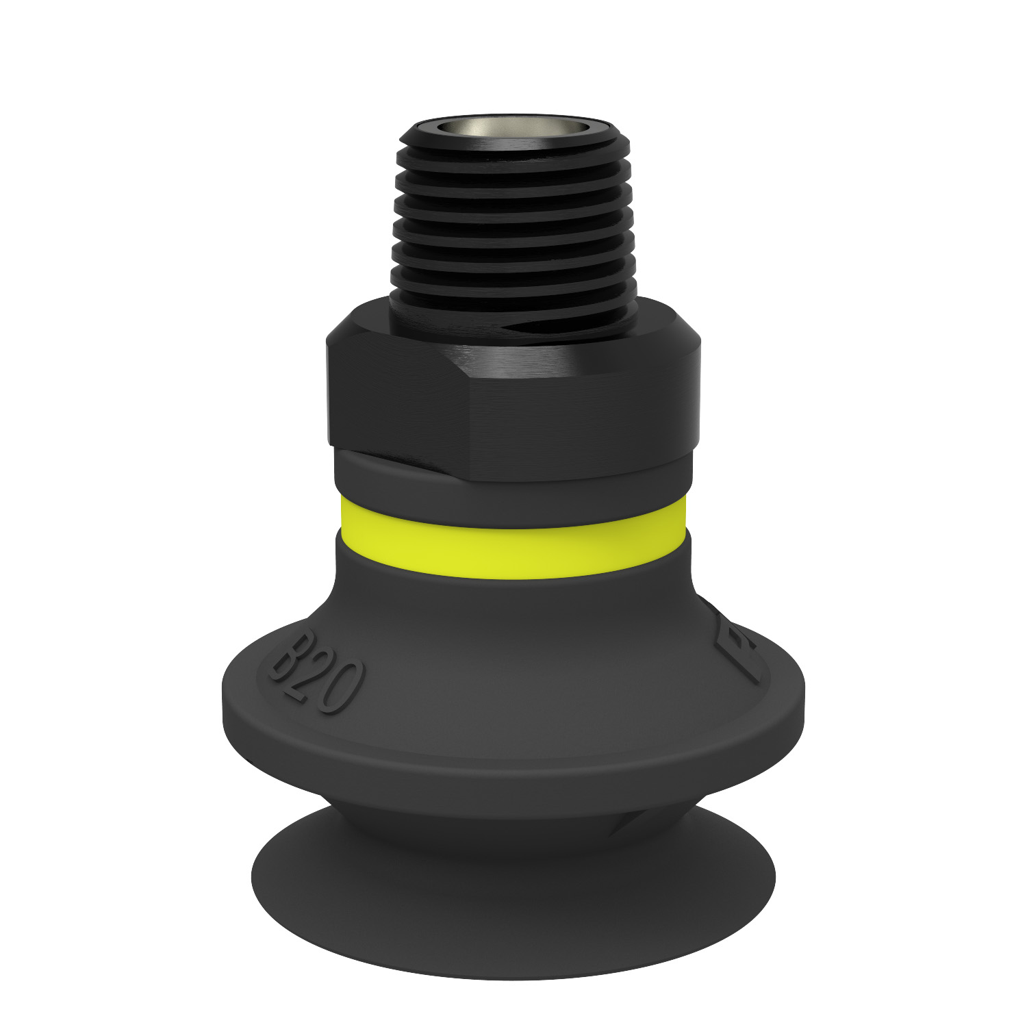Piab Suction cup B20 Chloroprene, G1/8 male, with mesh filter and dual flow control valve