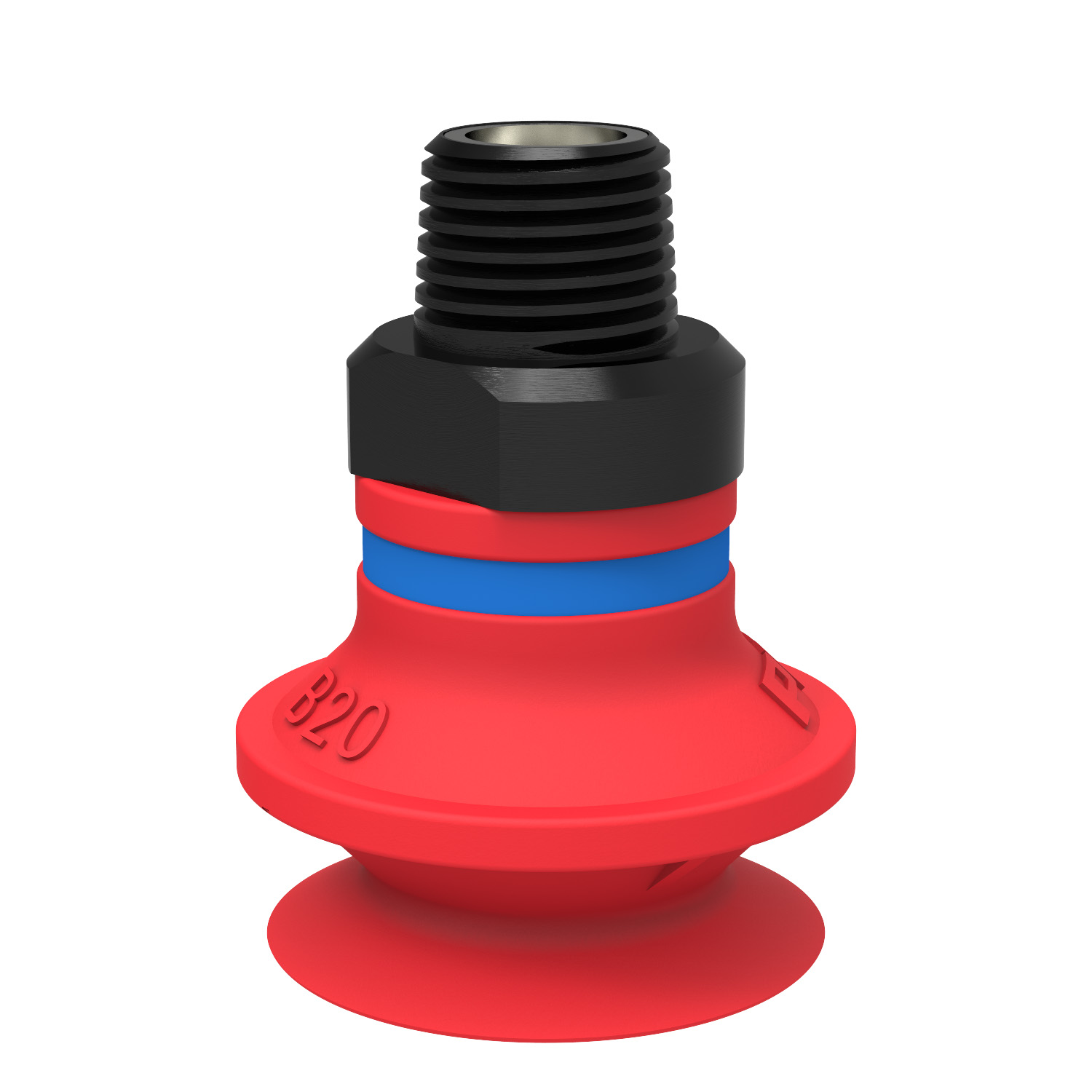 Piab Suction cup B20 Silicone, G1/8 male, with mesh filter and dual flow control valve