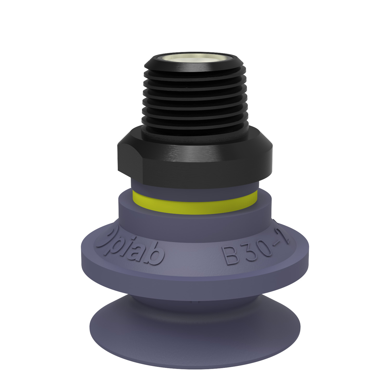 Piab B30-2.37.04DE / 9908688 Suction cup B30-2 HNBR, 3/8" NPT male, with dual flow control valve