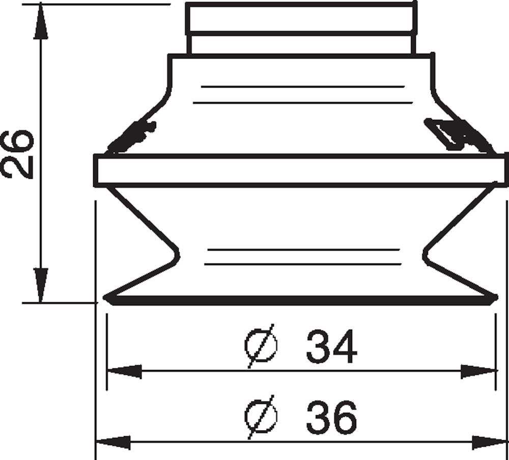 Piab Suction cup B30MF Thermoelastic polyurethane