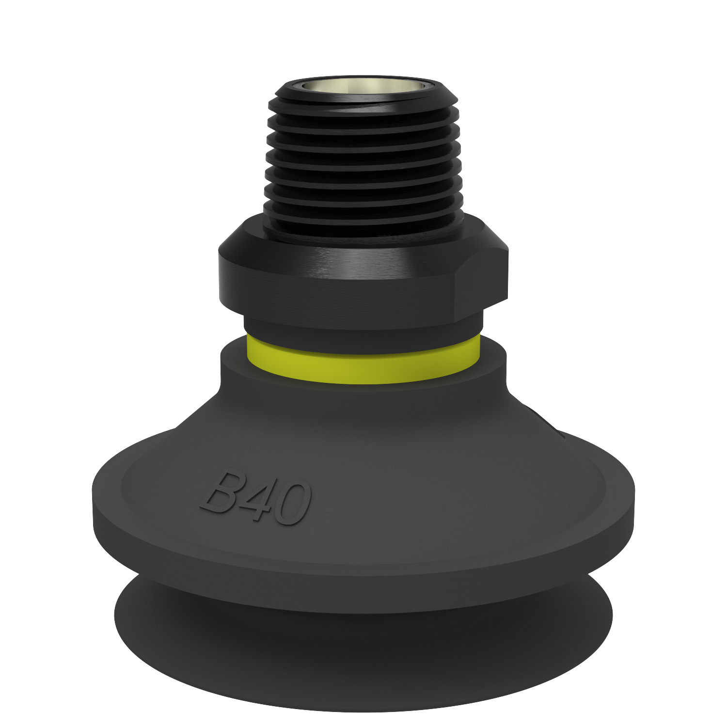 Piab B40.10.04DE / 0101467 Suction cup B40 Chloroprene, 3/8" NPT male, with dual flow control valve
